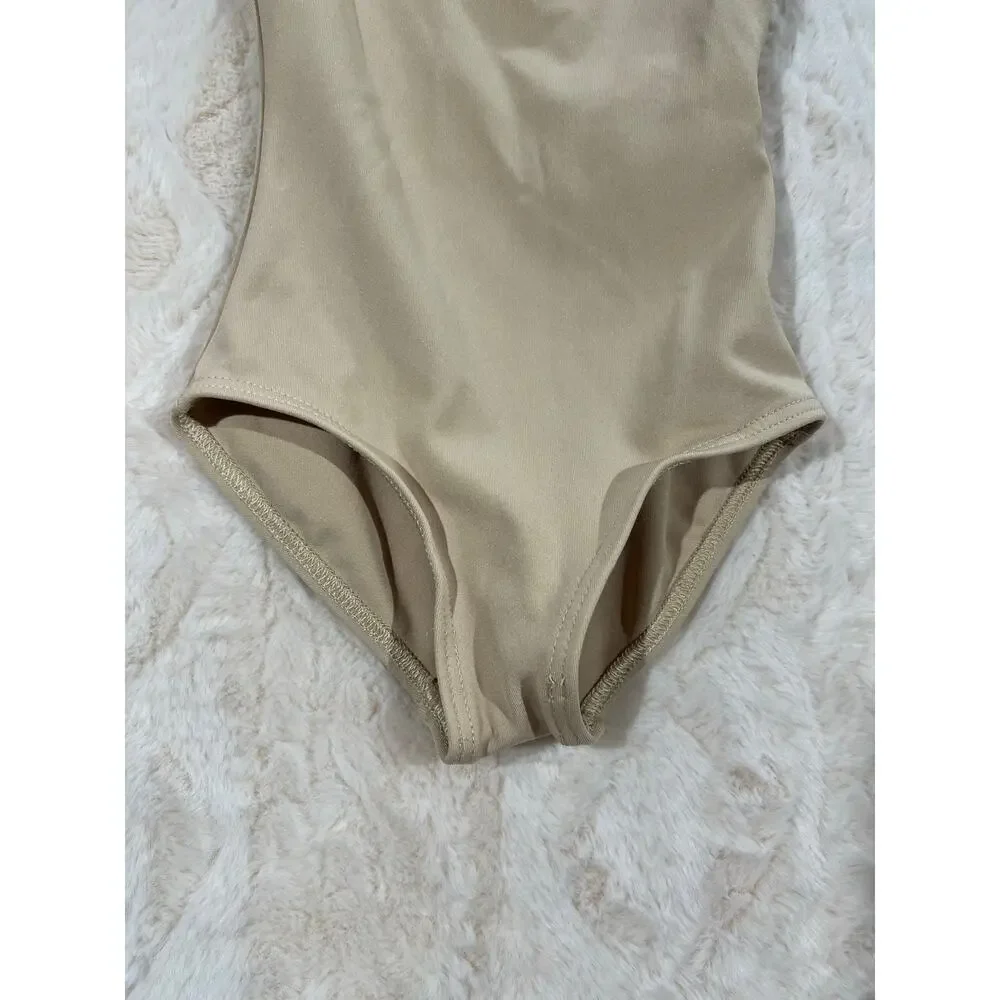 Capezio Girls Nude Ballet Leotard Child Small Dance Gymnastics EUC